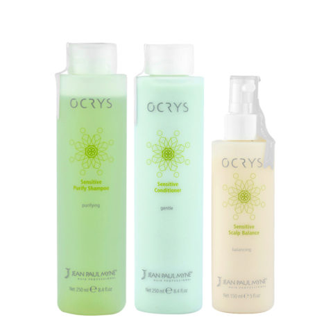 KIT Ocrys Sensitive Purify Shampoo250ml Conditioner250ml Scalp Balance Spray 150ml